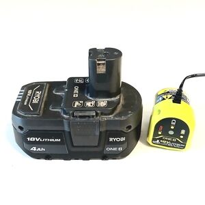 RYOBI ONE+ 18V 4.0 Ah Lithium-Ion Battery & Charger